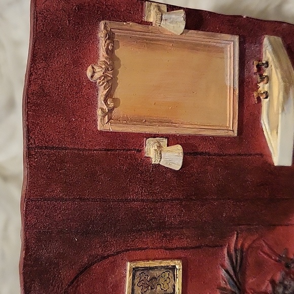 Signed C Winterle Olson bathtub bathroom resin wall art plaque 5.5" - Picture 4 of 16